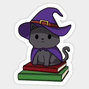 Witch Cat Halloween Sticker